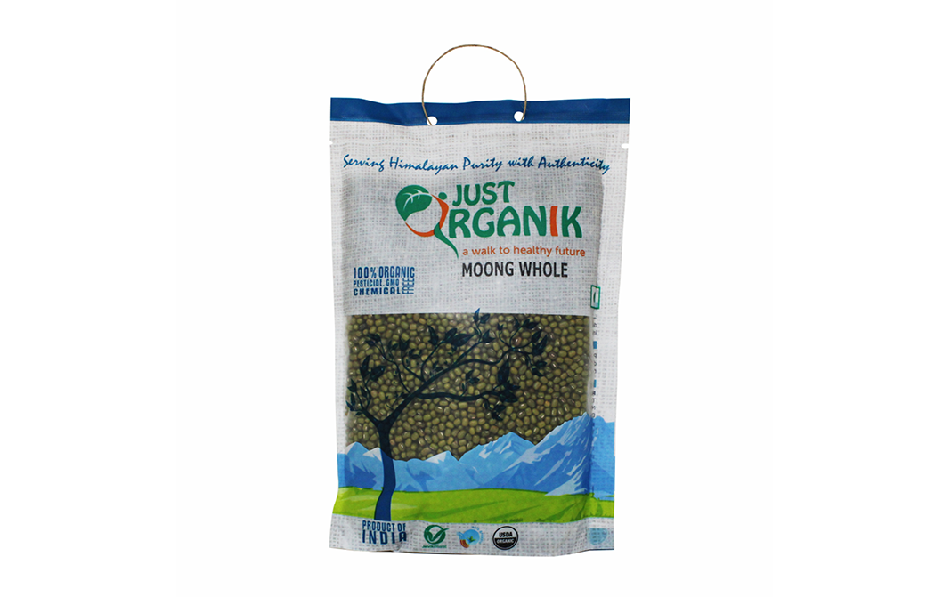 Just Organik Moong Whole   Pack  500 grams